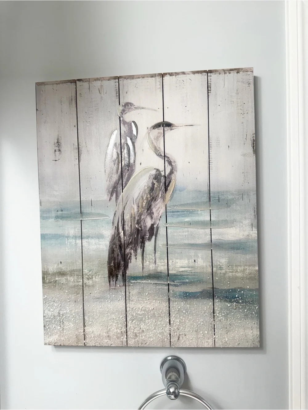 Hobby Lobby Coastal Herons Wall Art – Blue, Gray and White